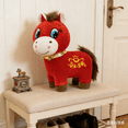 thumbnail image 1 of Bisitoy 7.87" Crying Horse,2026 Year of The Horse Stuffed Animals - Chinese New Year Plush Mascot Decorations, Red Zodiac Horse Plush Ornaments, Lunar New Years Gifts Blessing Souvenir, 1 of 3