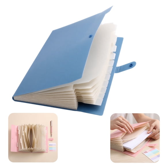Bisitoy A4 Expanding File Folder 8 Pockets Accordion Document Organizer Portable Paper Storage Wallet for Office,Students, Teachers, Back to School Supplies