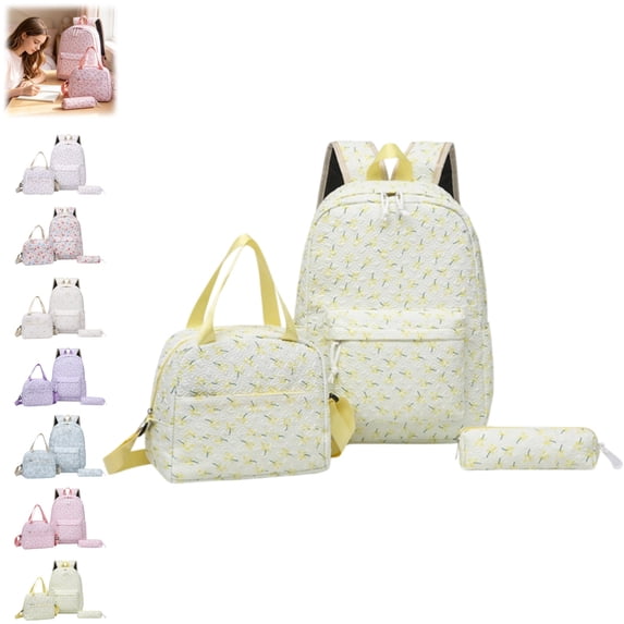 Bisitoy Backpack 3-Piece Set with Lunch Bag and Pencil Case