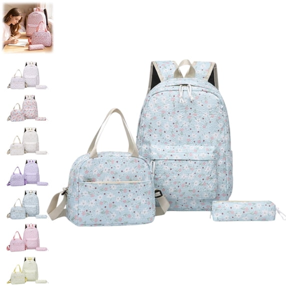 Bisitoy Backpack 3-Piece Set with Lunch Bag and Pencil Case