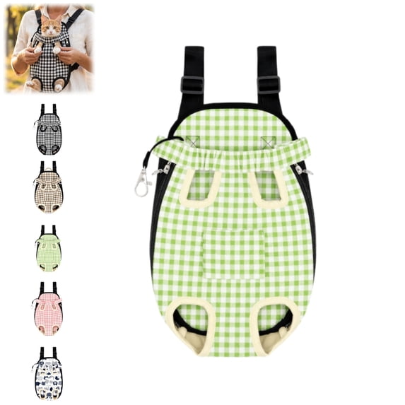Bisitoy Cat Carrier Backpack Front Carry Breathable Canvas Pet Backpack for Outdoor Travel