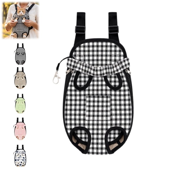 Bisitoy Cat Carrier Backpack Front Carry Breathable Canvas Pet Backpack for Outdoor Travel