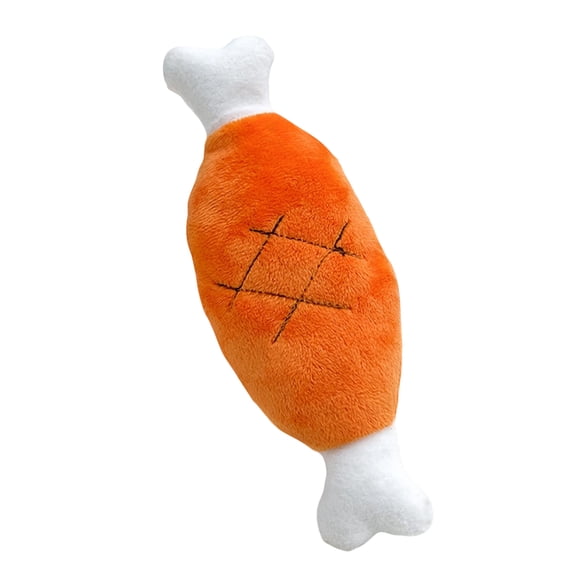 Bisitoy Chicken Leg Plush Toy,Creative Pet Chew Toys,Interactive Sound Toys,pet Squeaker Toy,Chicken Legs Bone Pet Funny for Dogs and Cats,Squeak Toys,Perfect for Pet’s Teeth Supplies (White)