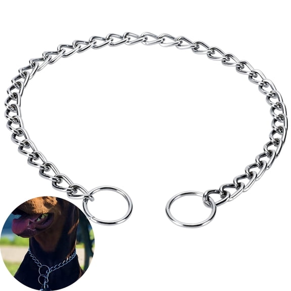 Bisitoy Choke Collar for Dogs, Chain Training Slip Collar with Metal Link