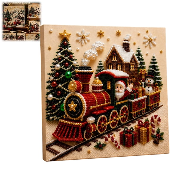 Bisitoy Christmas DIY Pearl Art Wall Hanging Decoration Craft Set