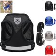thumbnail image 1 of Bisitoy Dog Harness, Reflective Vest Style Breathable Mesh with Leash for Small Dogs Summer Walking, 1 of 3
