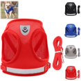 thumbnail image 1 of Bisitoy Dog Harness, Reflective Vest Style Breathable Mesh with Leash for Small Dogs Summer Walking, 1 of 3