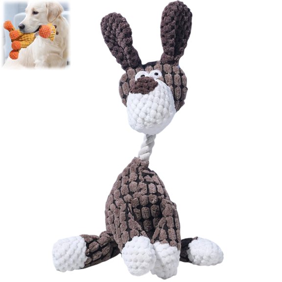 Bisitoy Dog Toys, Rope Chew and Plush Squeaky Interactive Toy for Tough Biting
