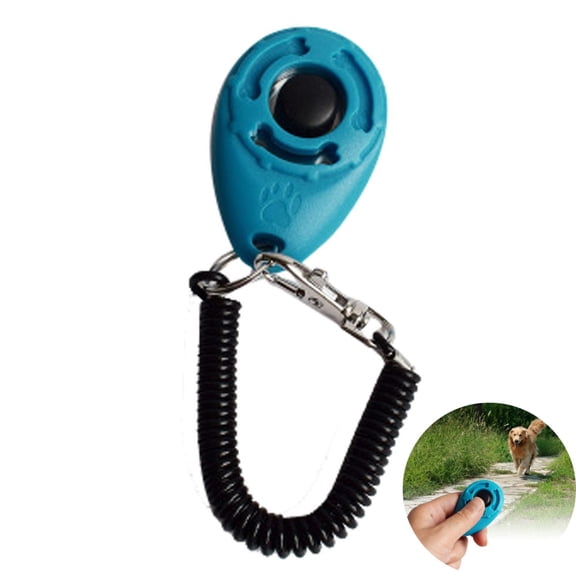 Bisitoy Dog Training Clicker with Wrist Strap for Puppy Classes, Cat Agility, Bird Trick Training, Portable Design for On-the-Go Use (Sky Blue)
