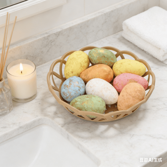 Bisitoy Easter Basket Stuffers: 9 Foam Eggs with Basket for Easter Decor