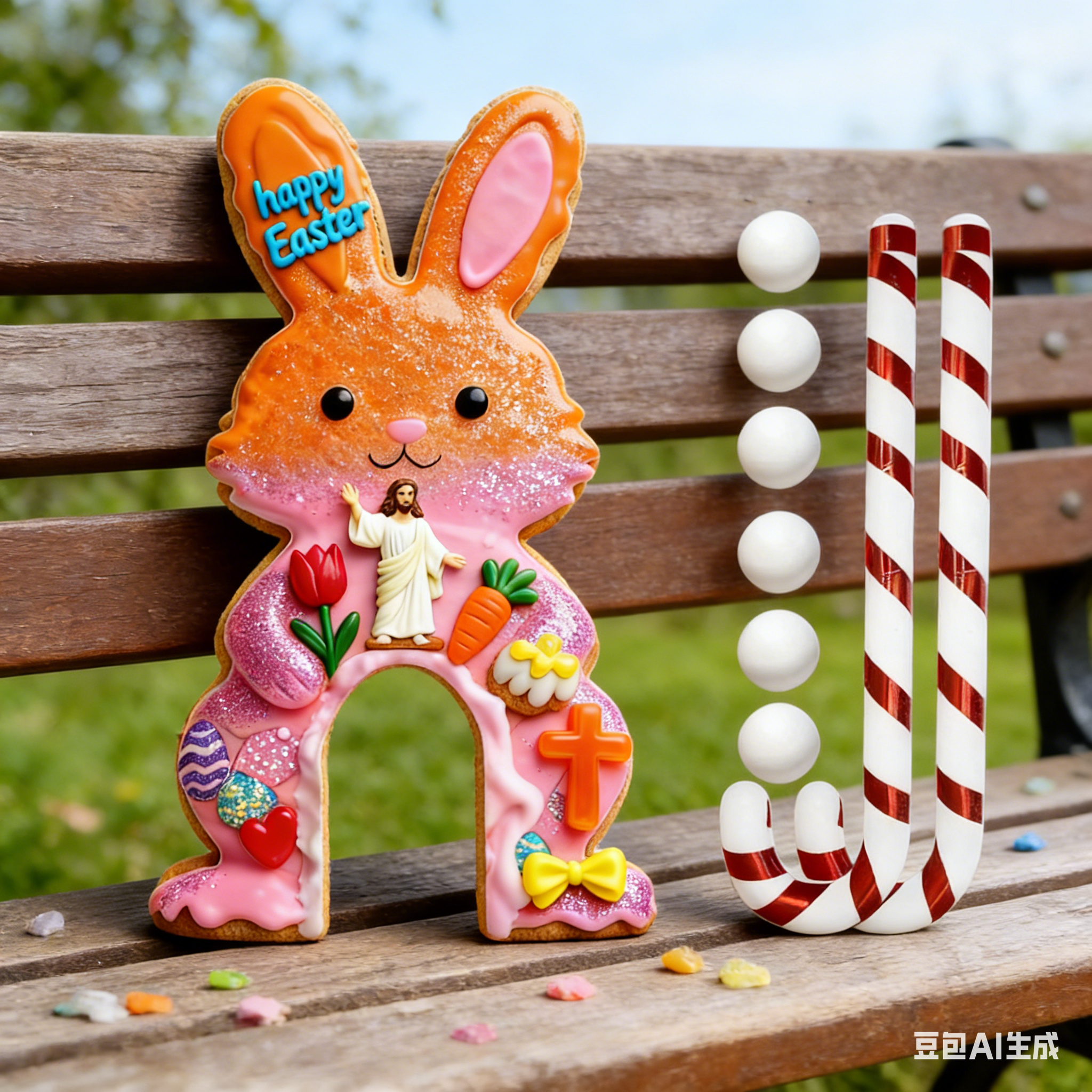 Bisitoy Easter Bunny Gingerbread Golf Game Set - Complete Easter Party ...