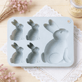 thumbnail image 1 of Bisitoy Easter Silicone Molds Flexible Rabbit Mold for Cake Pops and Confections, 1 of 6