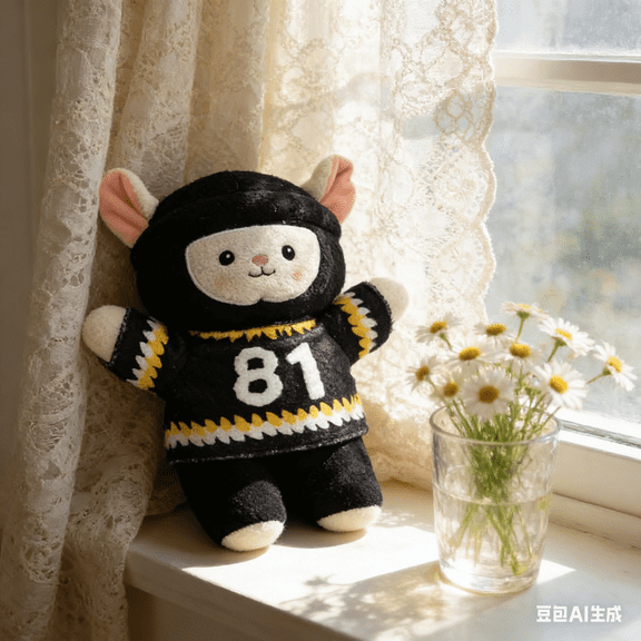 Bisitoy Easter Unique 9.8" Plush Bunny with Tall Upright Ears - Premium Easter Decor & Toy