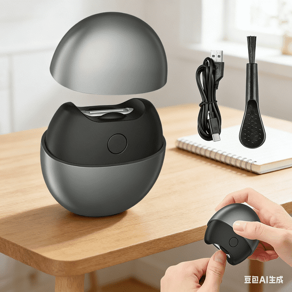 Bisitoy Electric Nail Clipper with Built-in Light and Nail Scraps Catcher, USB Charging Safety Tool for Family Use