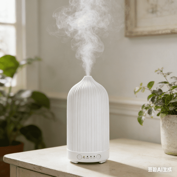 Bisitoy Essential Oil Diffuser, Quiet Ultrasonic Diffuser for Living Room Bedroom Office Tabletop Decor