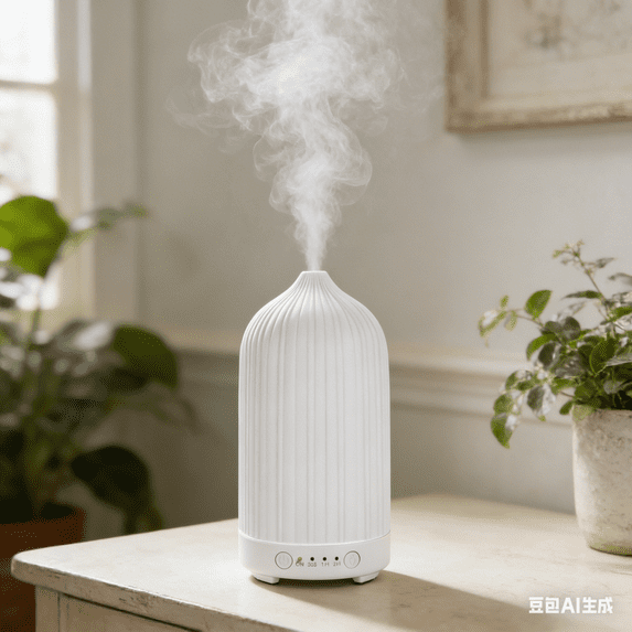 Bisitoy Essential Oil Diffuser, Quiet Ultrasonic Diffuser for Living Room Bedroom Office Tabletop Decor