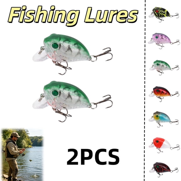 Bisitoy Fishing Lures for Trout and Panfish - Spinner Baits with Rotating Blades, Ultra Sharp Treble Hooks (C*2)