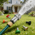thumbnail image 1 of Bisitoy Garden Hose to Mini Power Washer Adapter-3/4 GHT to 1/4, Quick Connect Fitting, Stainless Steel Adapter Set for Pressure Washer Hose Connection, 1 of 6