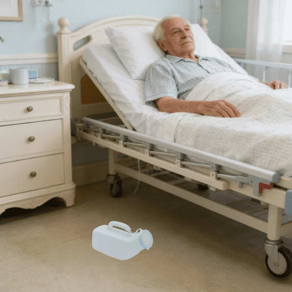 Bisitoy Mens Urinal Bottle Spill Proof for Seniors Emergency Urinal with Wide Opening for Nightstand