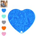 thumbnail image 1 of Bisitoy Slow Feeder Dog Bowls, Heart Shape Silicone Suction Lick Mat for Pet Slow Eating, 1 of 4