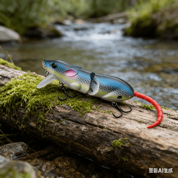 Bisitoy Topwater Mouse Fishing Lures Bass Trout Perch Lure Bionic Multi Jointed Mice Swimbait Hard Rat Fishing Baits Kit for Freshwater and Saltwater