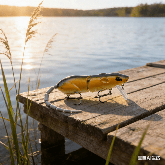 Bisitoy Topwater Mouse Fishing Lures, Bionic Mouse Swimbait with Jointed Body for Predator Fish