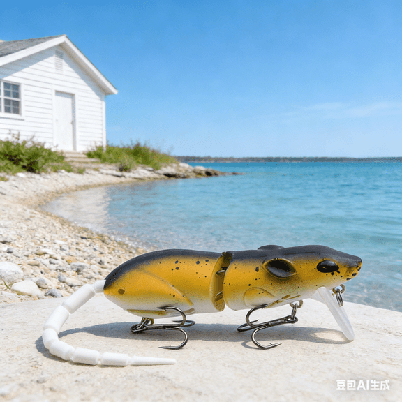 Bisitoy Topwater Mouse Fishing Lures, Multi-Jointed Mouse Bait for Topwater Fishing Adventures