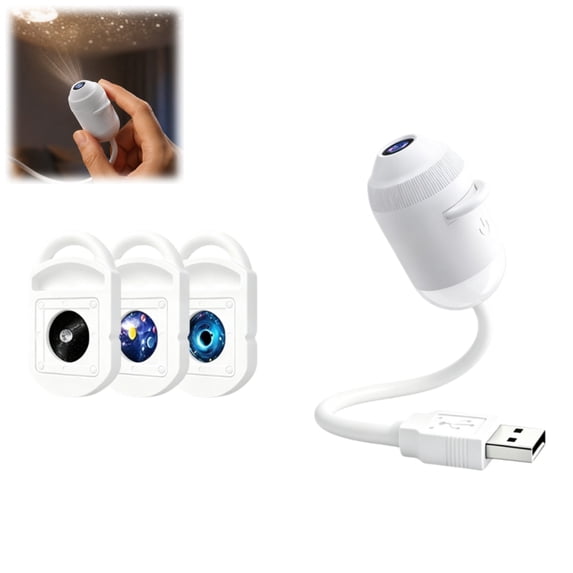 Bisitoy USB Star Projector Night Light Bedside Sleep Lamp