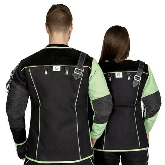 Bisley 415 Double Canvas Jacket Apple R/H Gents by Gehmann C46 Green/Black