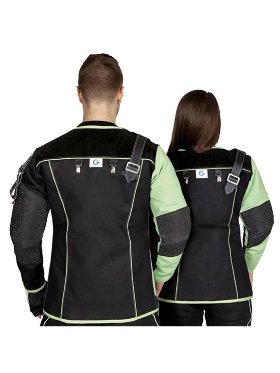 415 Double Canvas Jacket Apple R/H Gents by Gehmann C46 Green/Black