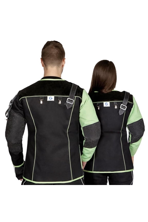 415 Double Canvas Jacket Apple R/H Gents by Gehmann C46 Green/Black