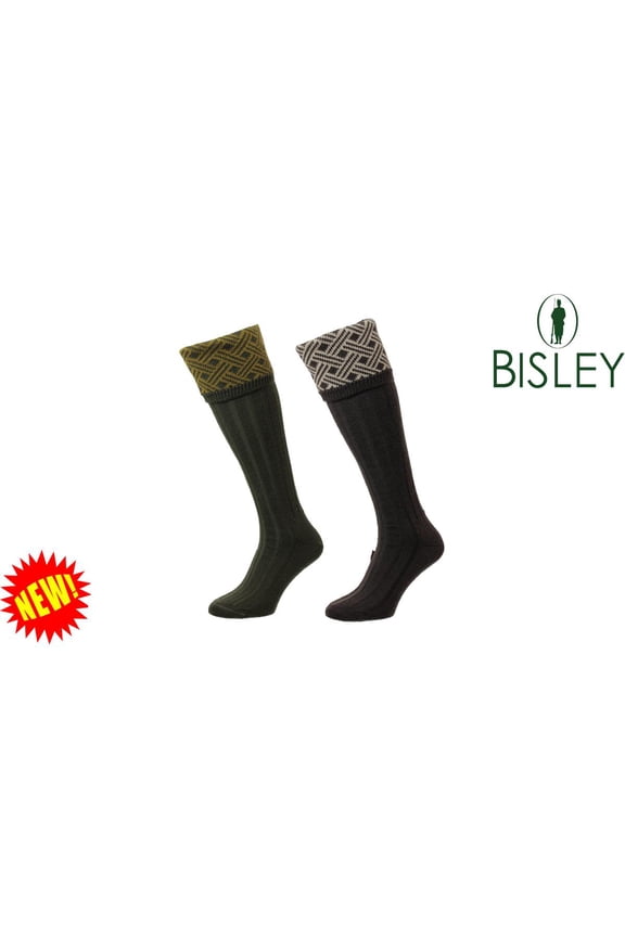 Langton Lattice Shooting Socks Brown