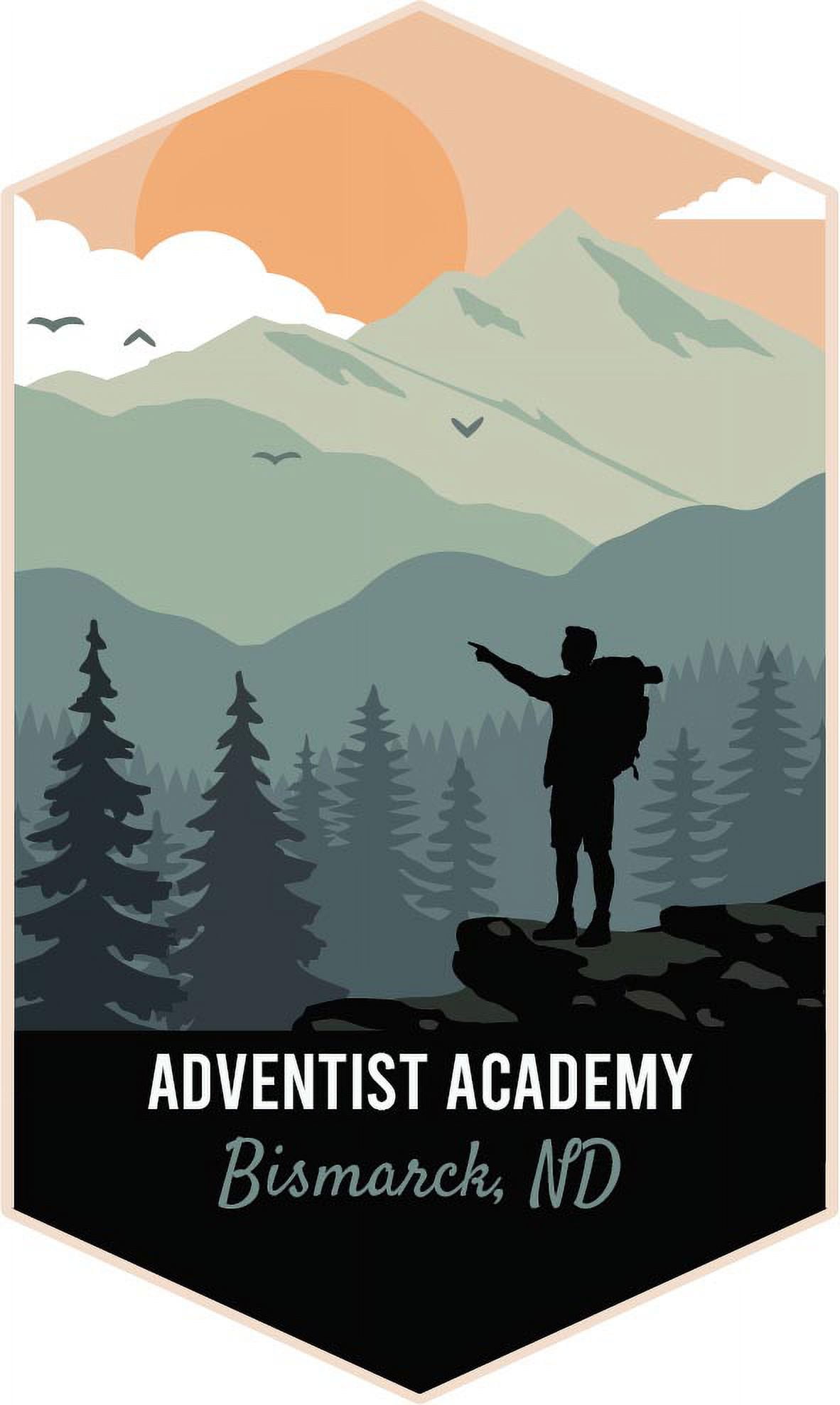 Bismarck North Dakota Souvenir Vinyl Decal Hiking Trails Design