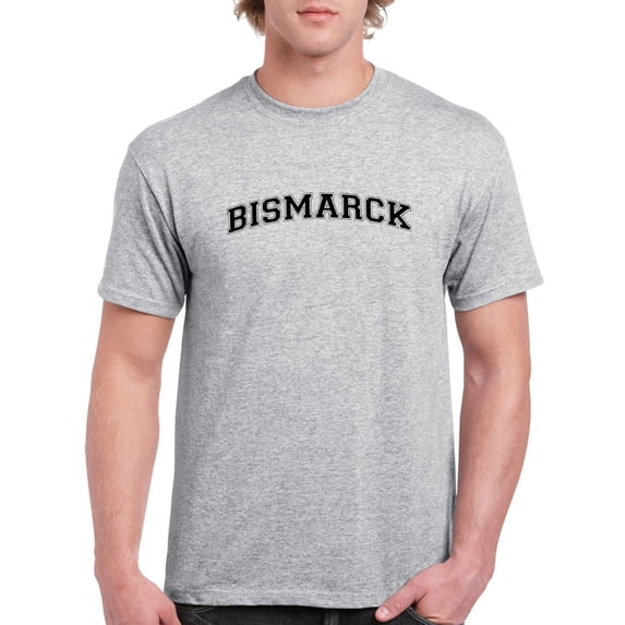 Bismarck Text Men T-Shirt, Male 3X-Large