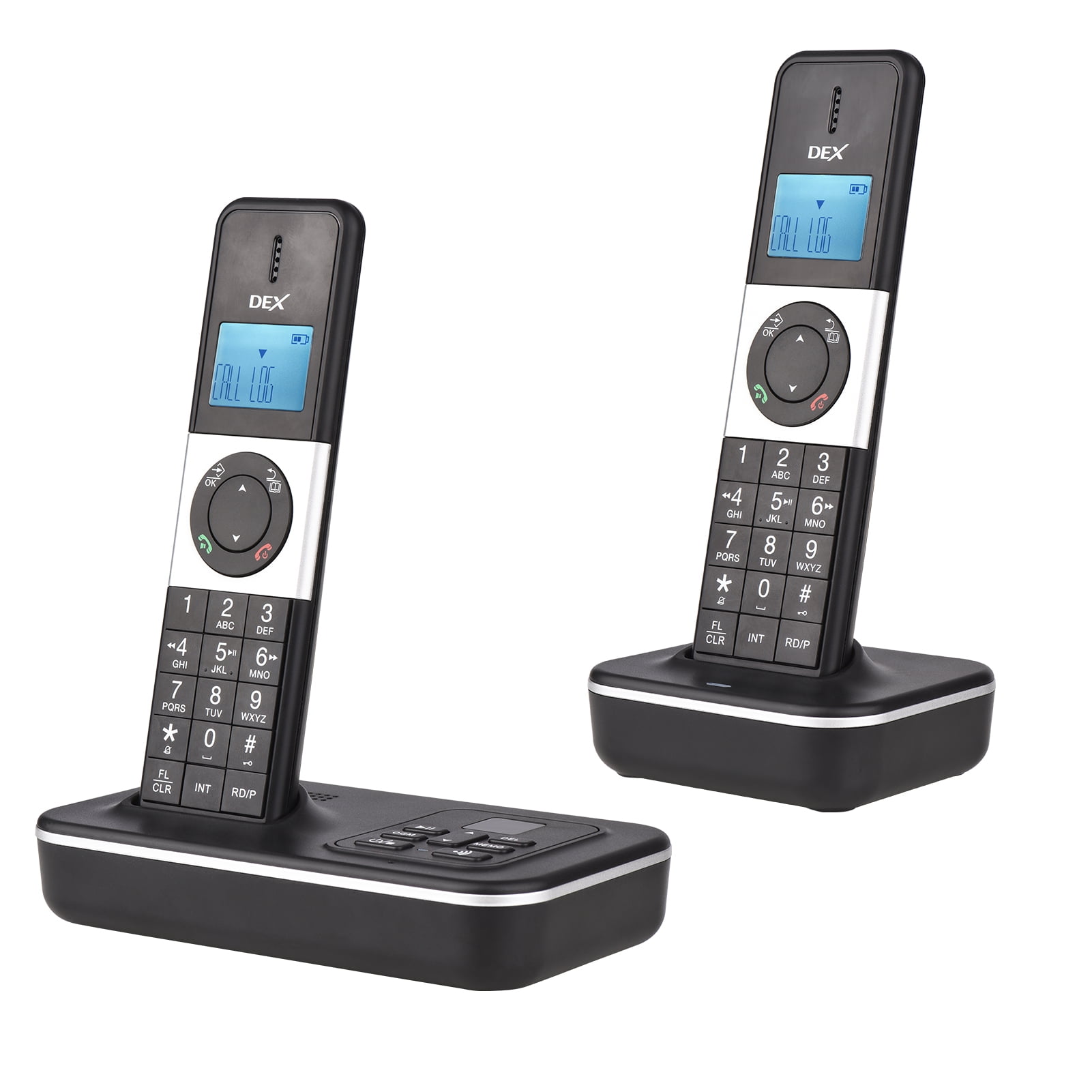 Office Telephone With Answering Machine Bisofice D1002 TAM-D 2-Handset Cordless Phone with Answering Machine