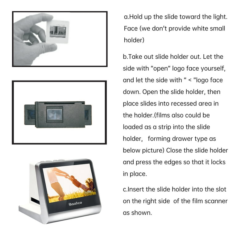 Photo,NameCard,Slide & Negative Scanner with Large 5 LCD Screen