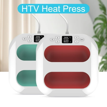 Bisofice Handheld Heat Press Machine 9''x9'' Iron Press for Sublimation and HTV Vinyl Shirts Fast Heat Up, Adjustable Temperature and Timer