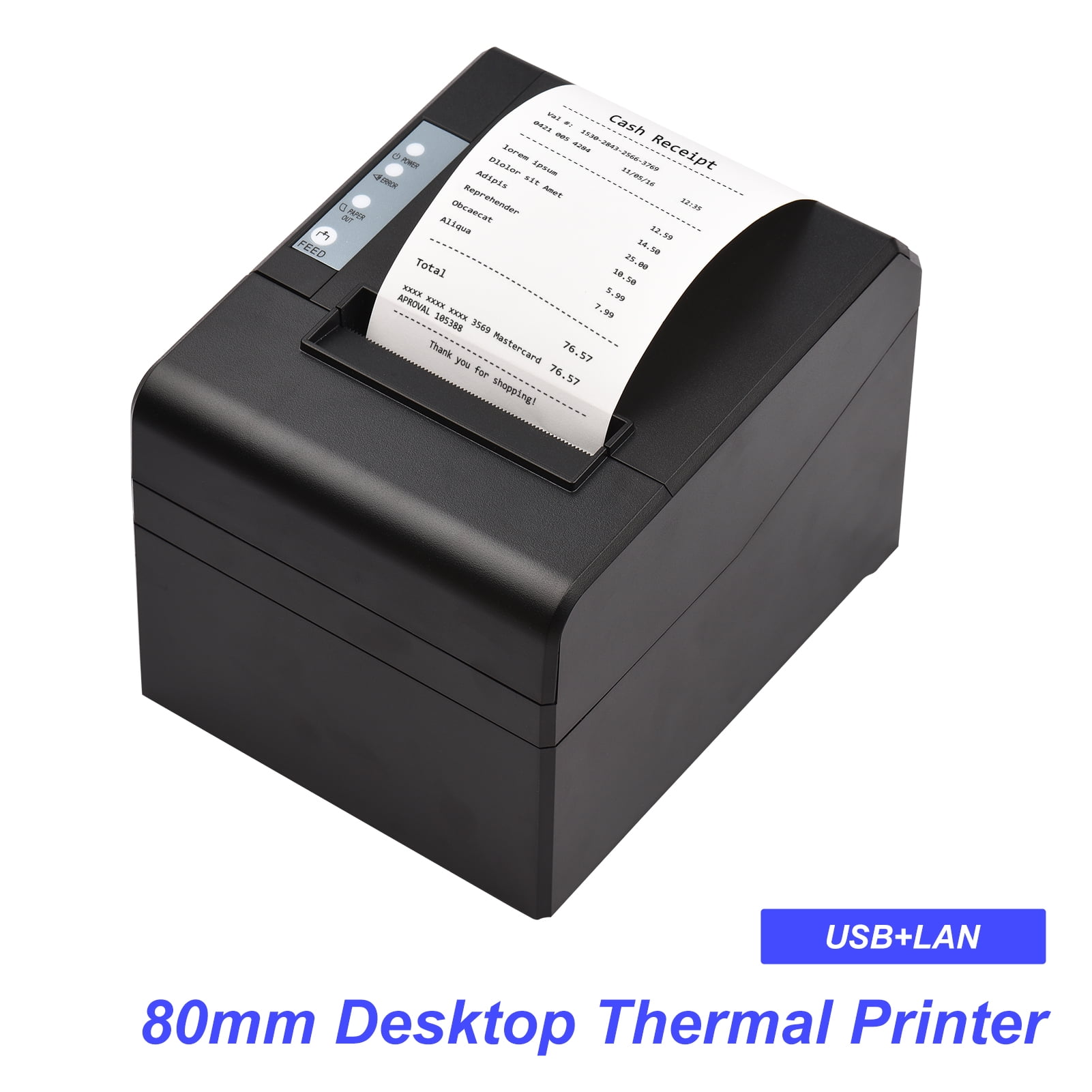 Bisofice Label printer,Printer 80mm ESC/POS Business Restaurant Speed