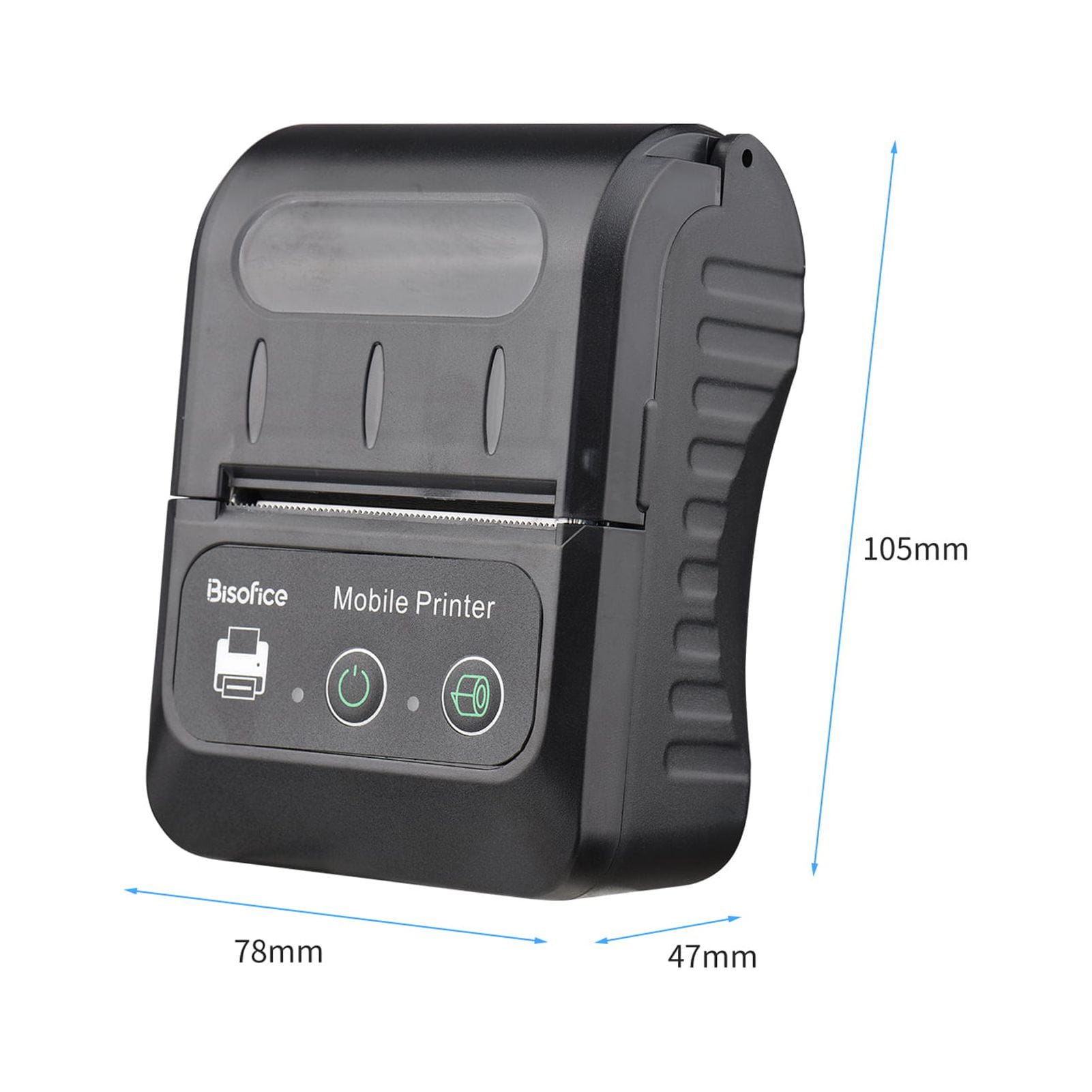 Bisofice Bisofice Portable 58mm Receipt Thermal Printer 2 Inches Mobile Pocket Printers With 6 6660