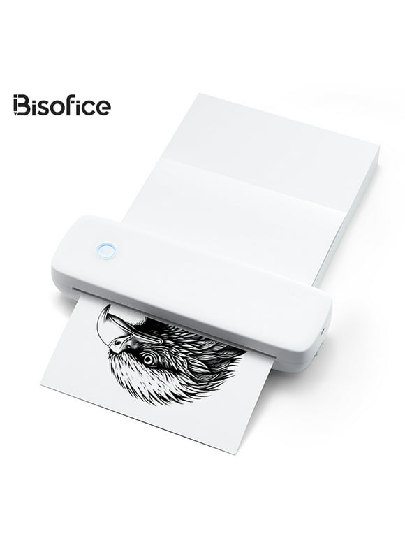 Bisofice Portable Printers Wireless for Travel, Bluetooth Thermal Printer Compatible with iOS, Android, Laptop, Inkless Mobile Printer for Office, Home, School