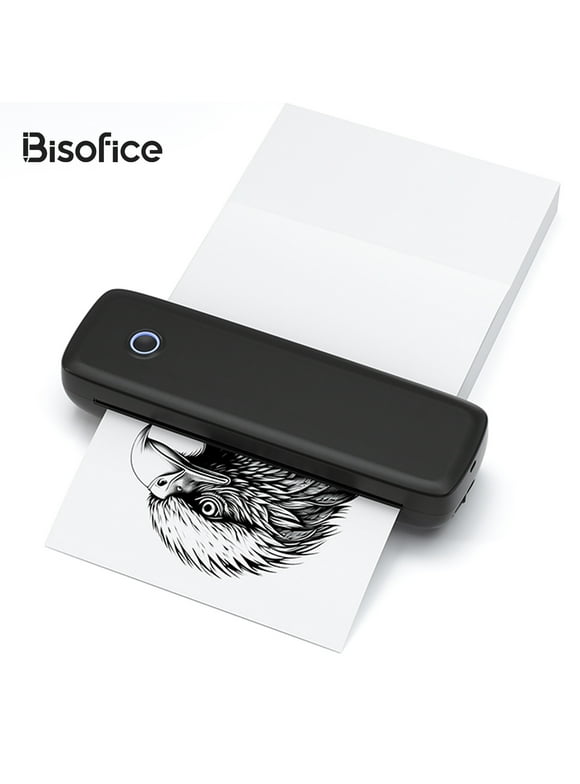 Bisofice Portable Printers Wireless for Travel, Bluetooth Thermal Printer Compatible with iOS, Android, Laptop, Inkless Mobile Printer for Office, Home, School