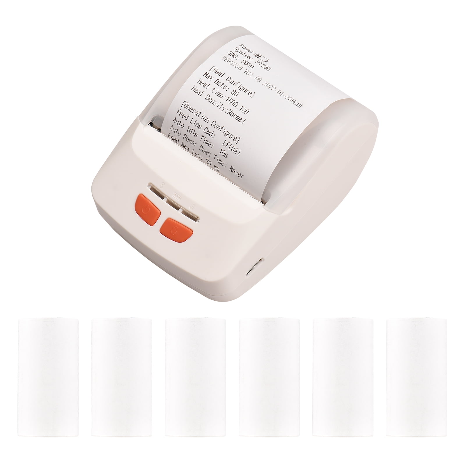Photp Printerbluetooth 58mm Thermal Receipt Printer - Compatible With  Android & Ios