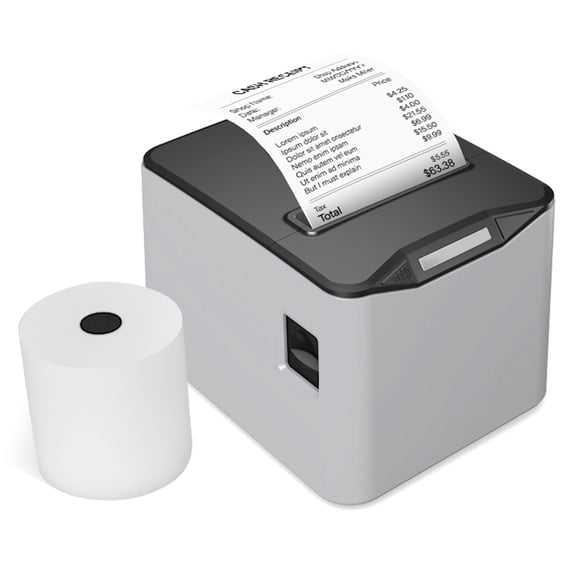 Bisofice Thermal Receipt Printer 80mm Desktop Direct Thermal Printing USB+LAN Connection High Speed with Auto Cutter Large Paper Bin Support ESC/POS for Shipping Business Restaurant Kitchen