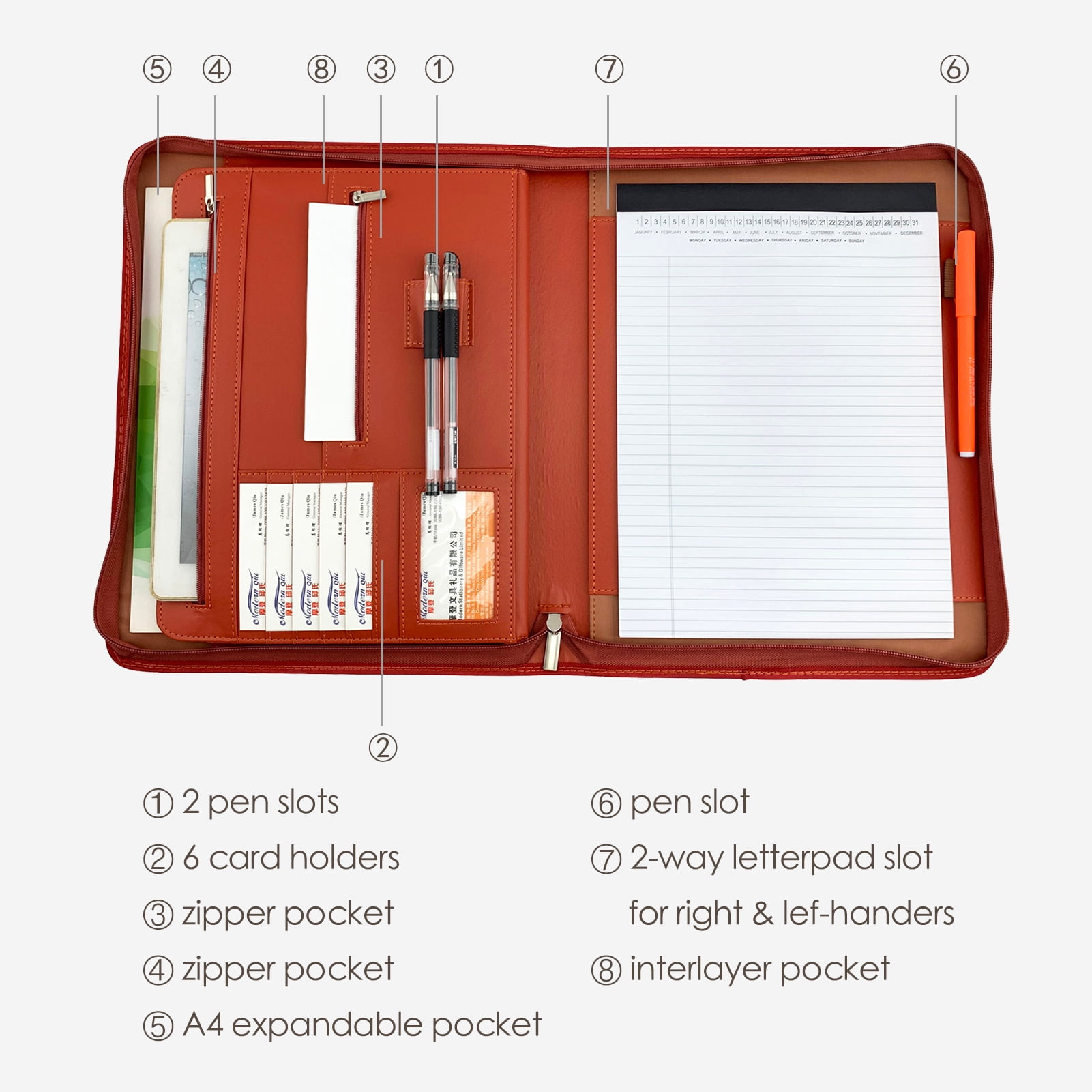 Bisofice Zippered Padfolio A4 PU - Bisofice Zippered Padfolio A4 PU Leather Portfolio Organizer Interview Resume Document Planner Agenda Schedule Tablet Sleeve Holder Men Women Busines 41dcb720 3661 4ab6 Bdcb 7f774cd32134.c1762c174ea4b20cfac0cfecb2b061cb