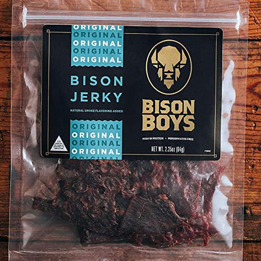 Bison Boys Buffalo Jerky Preservative Free Bison Meat USA Raised