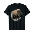 thumbnail image 1 of Bison Buffalo Cattle Design Illustration Gift T-Shirt, 1 of 5