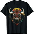 thumbnail image 1 of Bison Colourful Art Animals Zoo Artwork Bison T-Shirt, 1 of 3