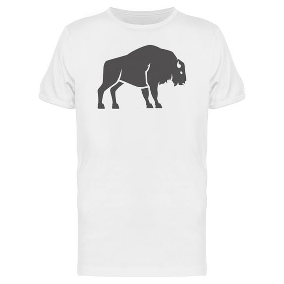 Bison Gray Silhouette T-Shirt Men -Image by Shutterstock, Male Small
