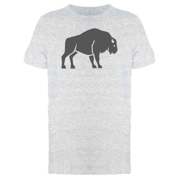 Bison Gray Silhouette T-Shirt Men -Image by Shutterstock, Male x-Large