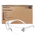 thumbnail image 1 of Bison Life Clear Safety Glasses, Bulk Pack of 144, ANSI Z87.1 Scratch & Impact Resistant, Polycarbonate Lens, One Size, Wrap Around Protective Eyewear, 1 of 10